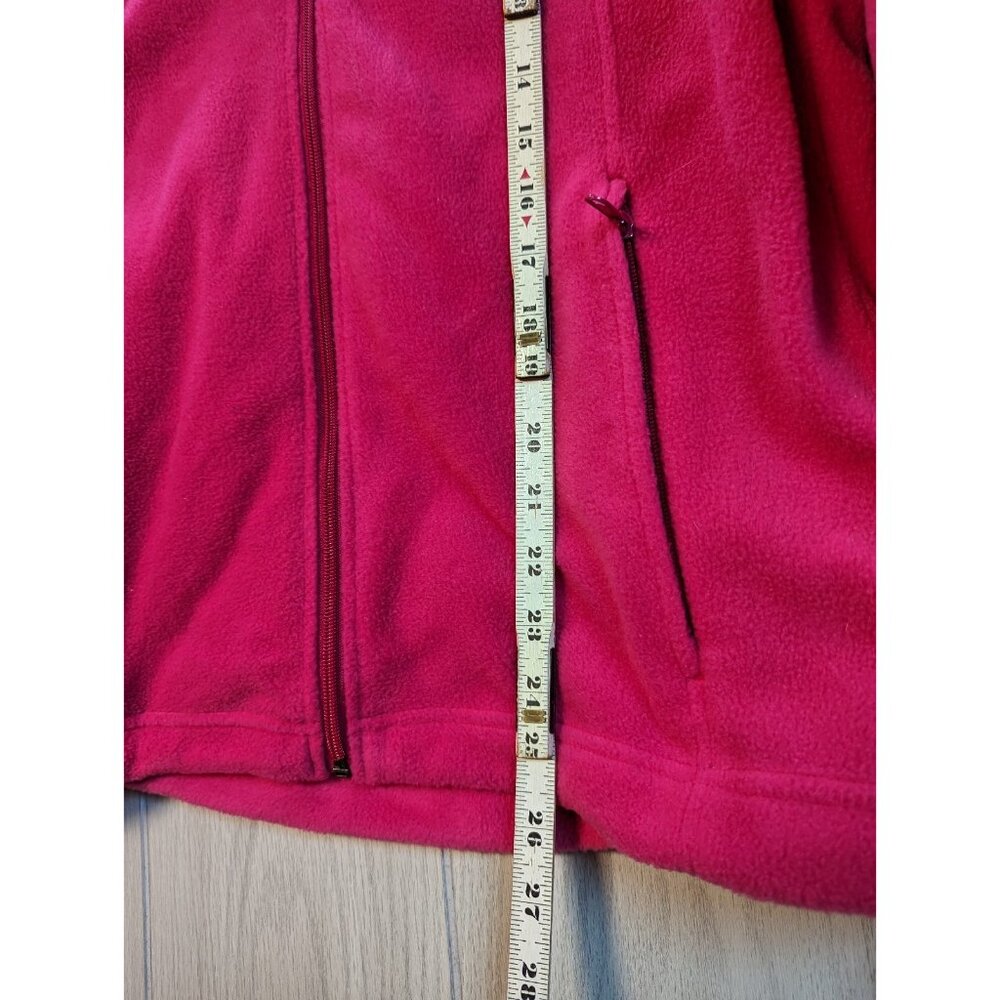 Columbia Sweater Womens Large Hot Pink Fleece Long Sleeve Full Zip Polyester - Picture 6 of 6